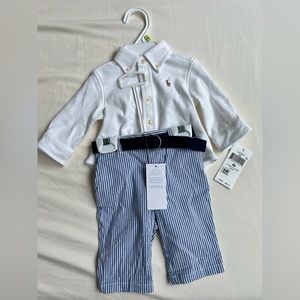 Ralph Lauren 2 pieces 3M baby shirt and pants set